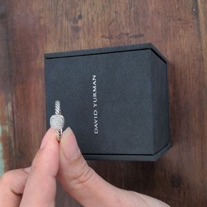 David Yurman sterling silver/pave ring (size 8)